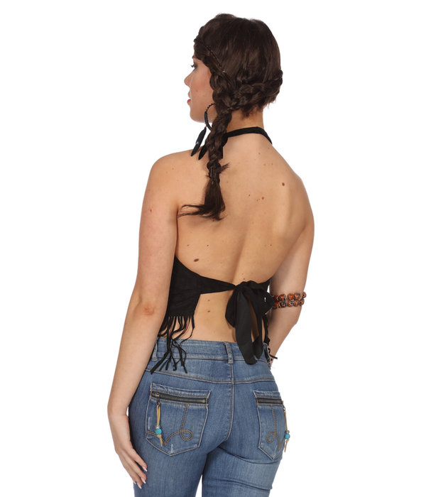 Western Shirt Dames Zwart