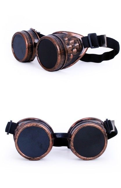 Steampunk bril koper kleurig