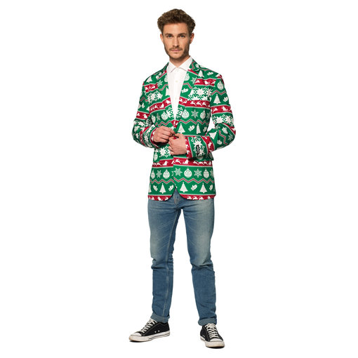 Groene Noordpool Kerst Colbert Heren