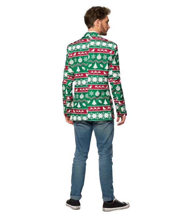 Groene Noordpool Kerst Colbert Heren