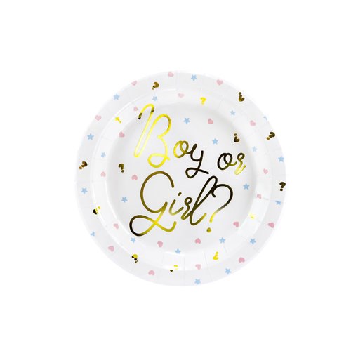 Bordjes Gender Reveal Party - 6 Stuks