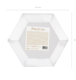 Feestbordjes Happy New Year Goud - 6 Stuks