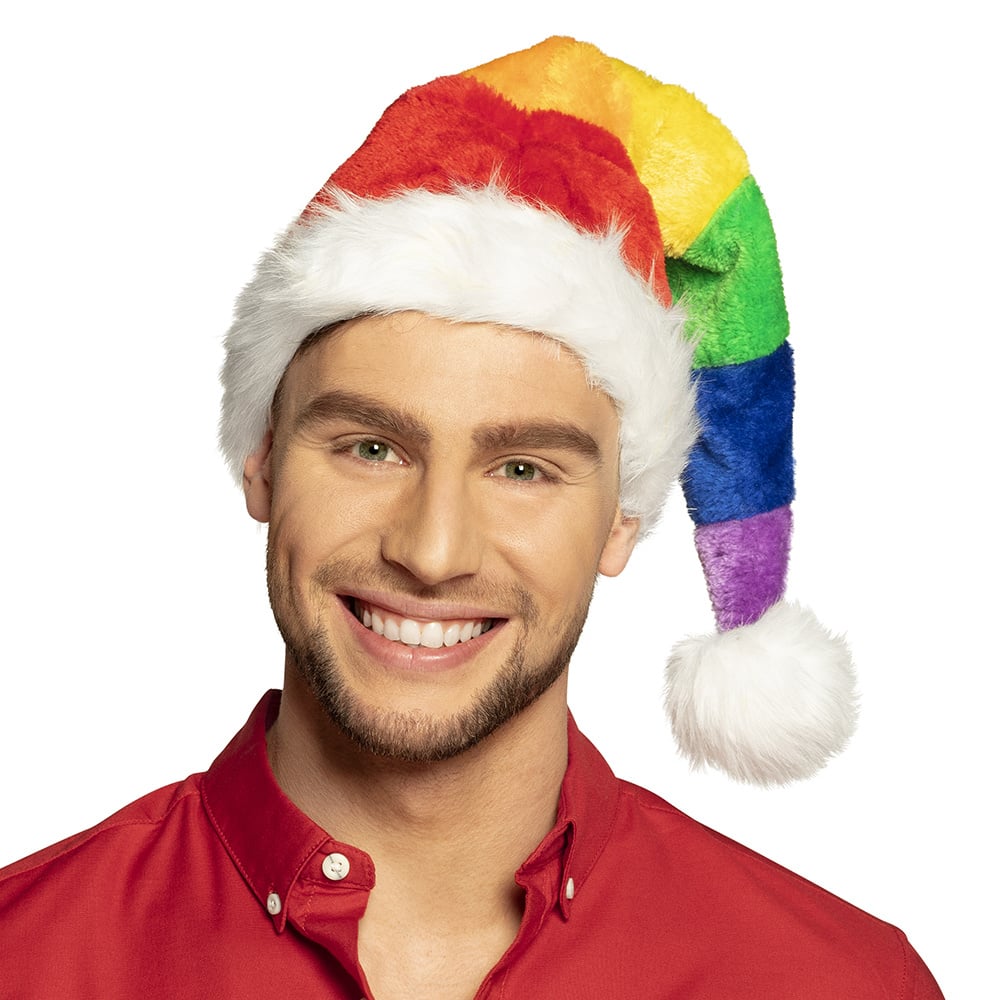 Kerstmuts Regenboog One size