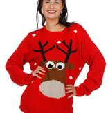 Foute Kersttrui Rood Met Rendier