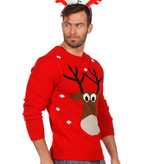 Foute Kersttrui Rood Met Rendier