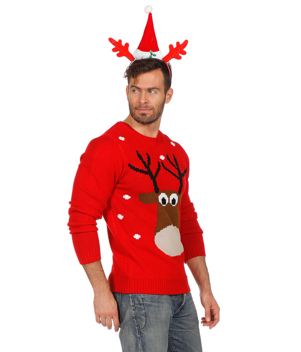 Foute Kersttrui Rood Met Rendier