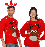 Foute Kersttrui Rood Met Rendier