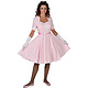 Jaren 50 Jurk Roze/Wit