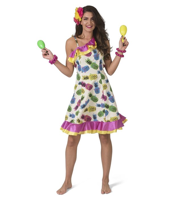 Tropische Zomer Jurk Met Ananas Print