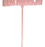 Cake Toppers Hoera een Meisje - 2 Stuks