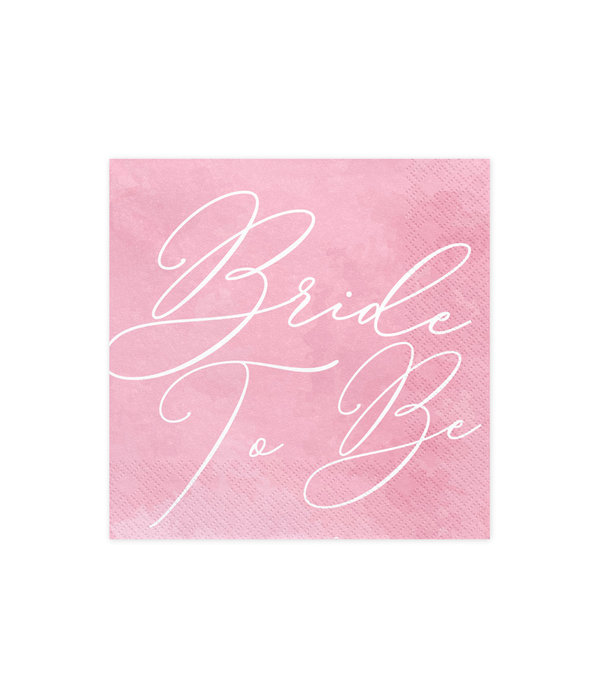 Bride To Be Servetten Pink - 20 stuks