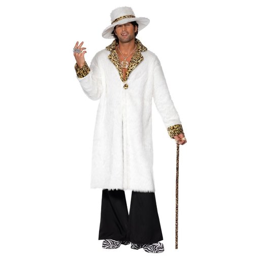 Pimp kostuum wit luipaard