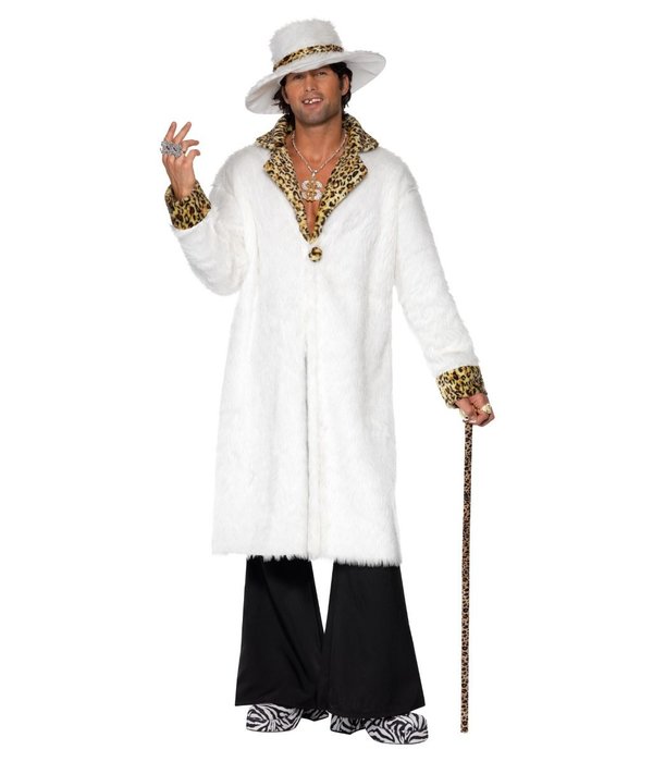 Pimp kostuum wit luipaard