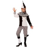 Harlekijn Kostuum Meisje Pien Zwart/Wit