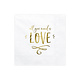 Servetten All you Need Is Love Wit/Goud