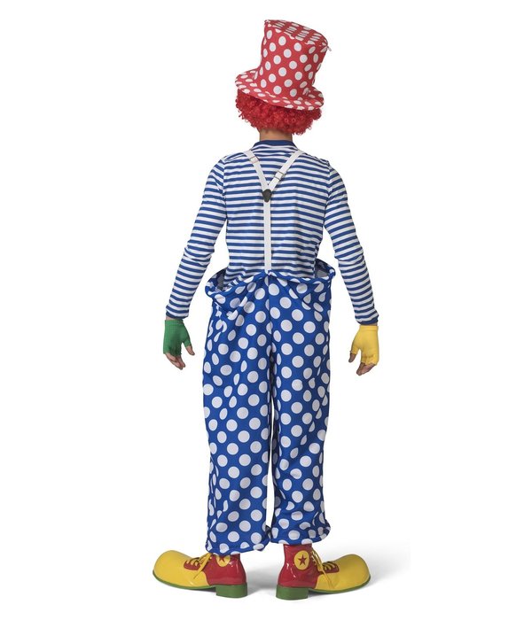 Clownsbroek Blauw/Wit Gestippeld