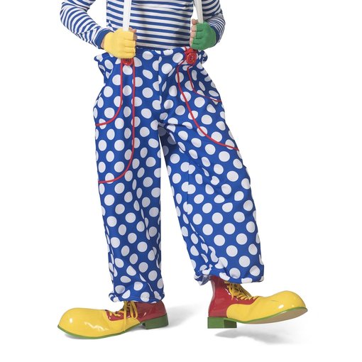 Clownsbroek Blauw/Wit Gestippeld