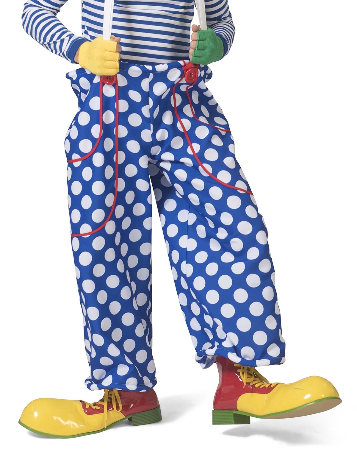 Clownsbroek Blauw/Wit Gestippeld afbeelding