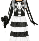 Skelet Bruid Kostuum Kind