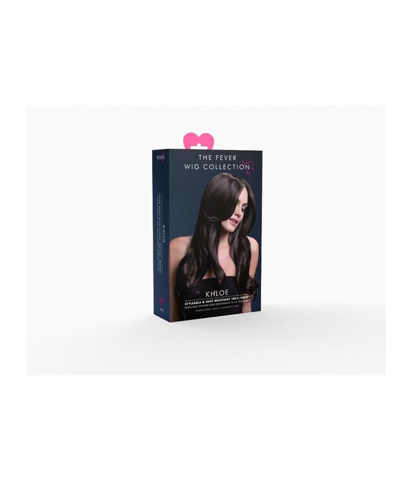 Professionele Pruik Donkerbruin Lang