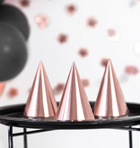 Party Hoedjes Rose Goud 6 stuks