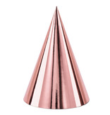 Party Hoedjes Rose Goud 6 stuks