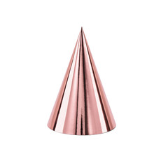 Party Hoedjes Rose Goud 6 stuks