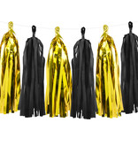 Tassel Slinger Spiegel goud/zwart 1,5 meter
