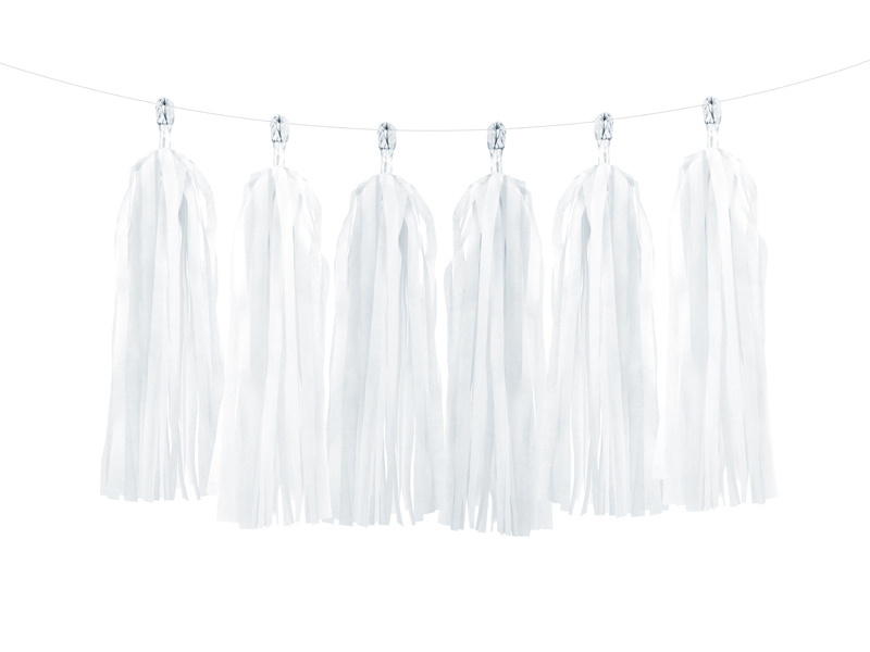 Tassel Slinger Wit 1,5 meter