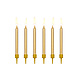 Verjaardagskaarsjes goud 6cm - 6 stuks