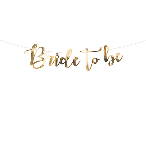 Banner Bride to be Goud - 80x19cm