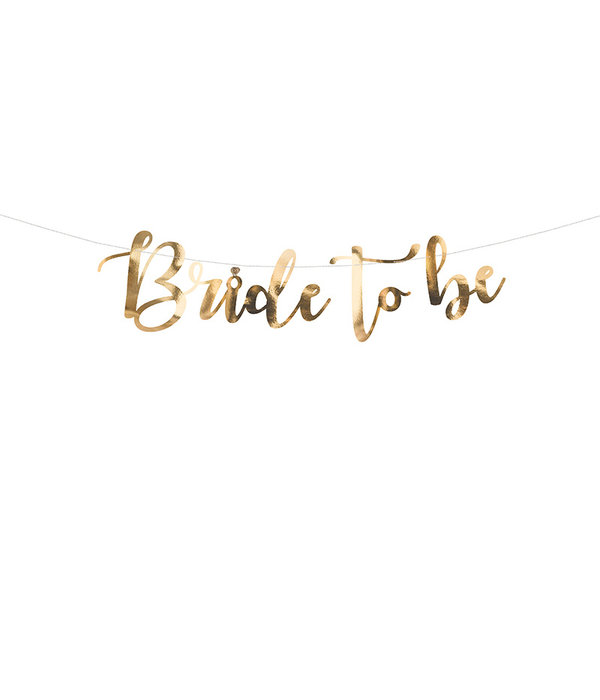 Banner Bride to be Goud - 80x19cm