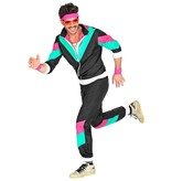 Disco Trainingspak Jaren 80 Zwart
