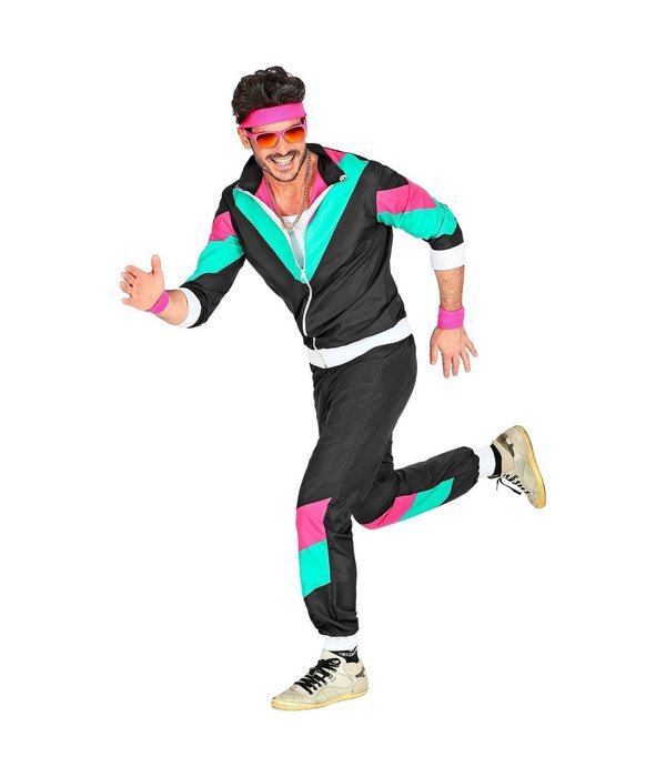 Disco Trainingspak Jaren 80 Zwart