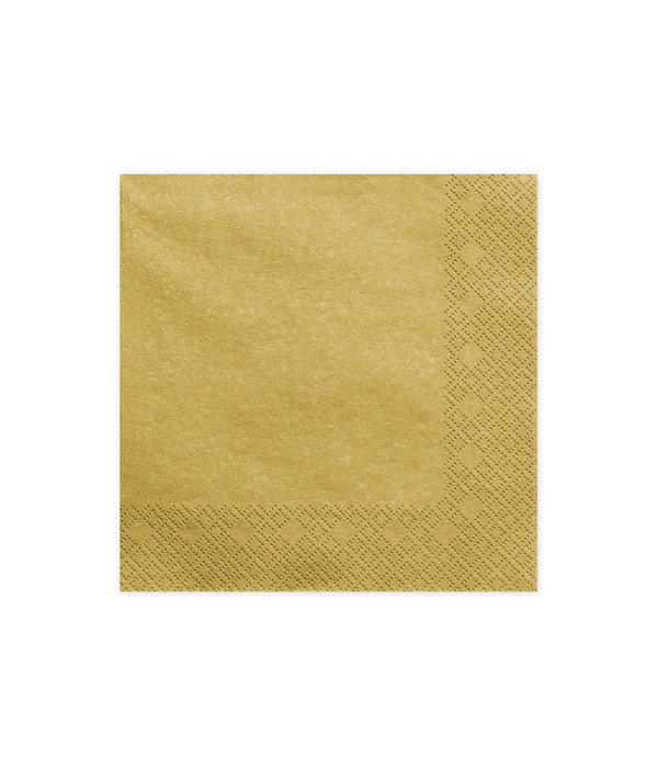 Metallic Gouden Servetten 20 stuks