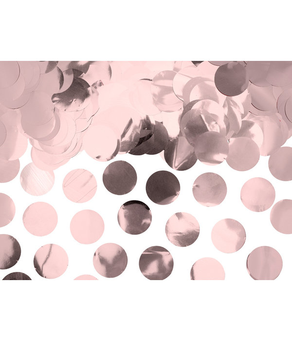 Confetti rond folie rose goud 15gr