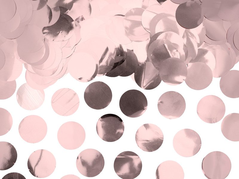 Confetti rond folie rose goud 15gr afbeelding