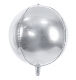 Folie Ballon Bal Metallic Zilver 40cm