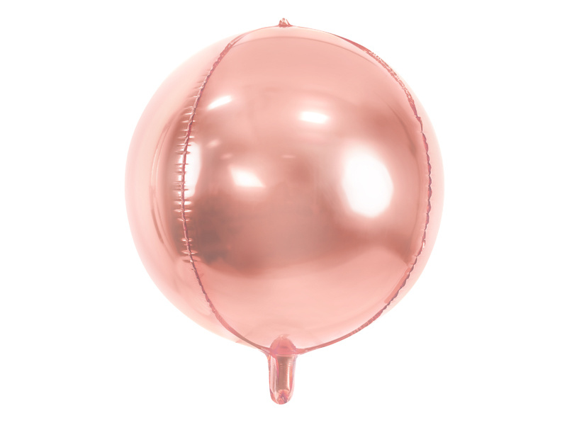 Folie Ballon Bal Metallic Rose Goud 40cm afbeelding