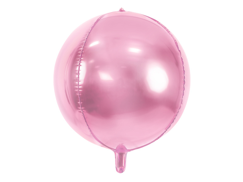 Folie Ballon Bal Metallic Lichtroze 40cm afbeelding