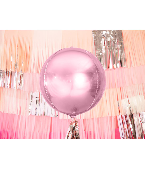 Folie Ballon Bal Metallic Lichtroze 40cm
