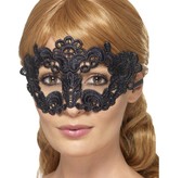 Kanten Oogmasker Zwart Bloemen