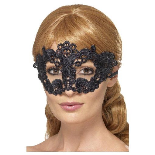 Kanten Oogmasker Zwart Bloemen