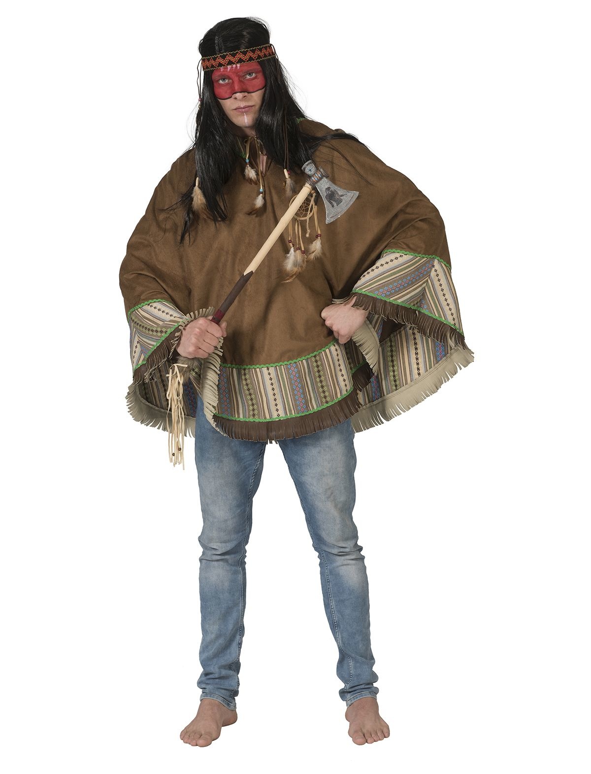 Indianen Poncho Man Tumu -