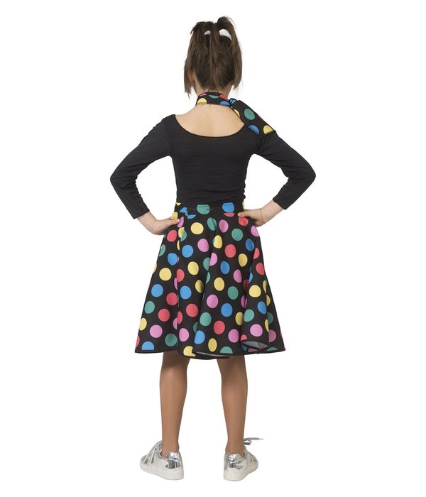 Rock 'n Roll Gestippelde Rok Meisje