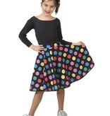 Rock 'n Roll Gestippelde Rok Meisje