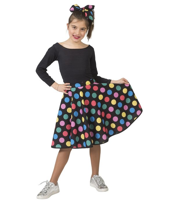 Rock 'n Roll Gestippelde Rok Meisje