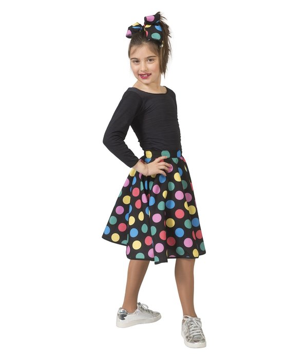 Rock 'n Roll Gestippelde Rok Meisje