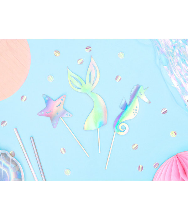 Zeemeermin Taart Toppers Set 3 delig