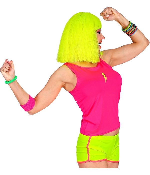 80's Top Neon Roze